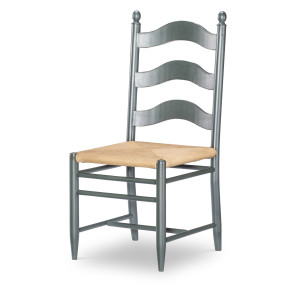 Vintage Market Mallard Green Rush Seat Ladder Back Side Chair (Set of 2)