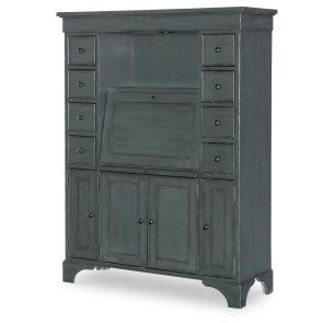 Vintage Market Mallard Green Secretary Cabinet