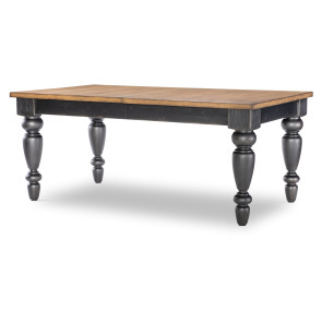 Vintage Market Kettle Black and Barnwood Oak Dining Table