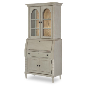 Vintage Market Northern Moss and Barnwood Oak Secretary Cabinet