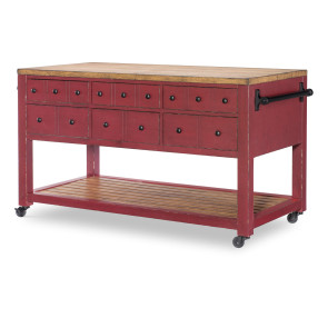 Vintage Market Spiced Apple and Barnwood Oak Kitchen Island