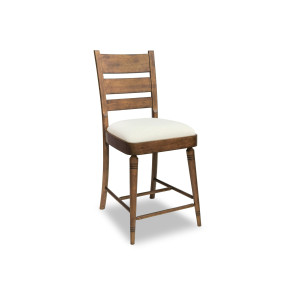Lake House Pinecone Ladder Back Counter Height Chair (Set of 2)