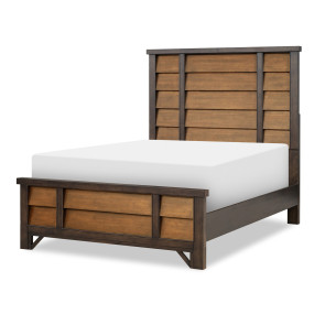 Lake House Pinecone and Dried Tobacco Youth Louvered Panel Bed