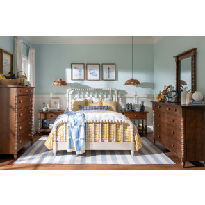 Lake House Sailcloth Youth Jenny Lind Bedroom Set w/ Pinecone Casegoods