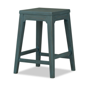 Lake House Sea Glass Counter Height Backless Stool (Set of 2)