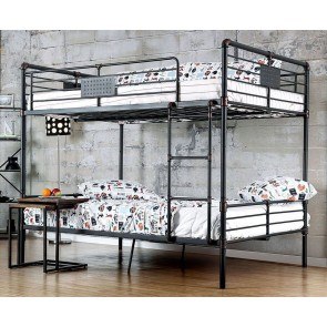 Olga I Industrial Full over Full Bunk Bed
