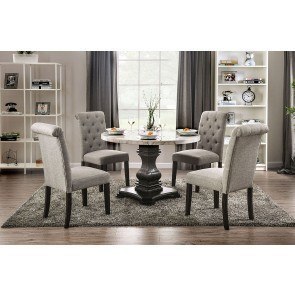 Elfredo Dining Room Set w/ Light Gray Chairs