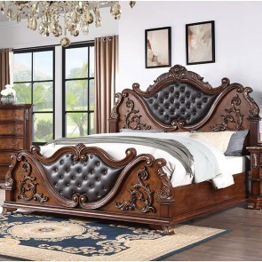 Esparanza Panel Bed (Brown Cherry)