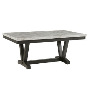 Everdeen Rectangular Dining Table w/ Faux Marble Top
