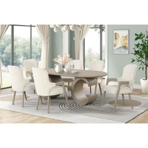 Gwendolyn Oval Dining Room Set w/ Arm Chairs