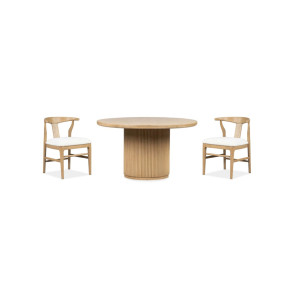 Whitmore Winter Wheat Round Dining Room Set