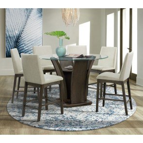 Dapper Round Counter Height Dining Room Set (Walnut)