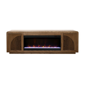 Eclipse Bourbon Oak 81-inch Super Fireplace Console