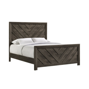 Eleanor Mocha Grey Panel Bed