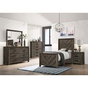Eleanor Mocha Grey Youth Panel Bedroom Set