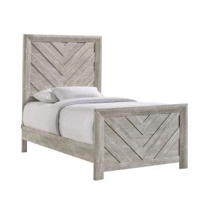 Eleanor Weathered White Youth Panel Bed