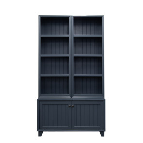 Fairfield Denim Blue 86-inch Cabinet Bookcase