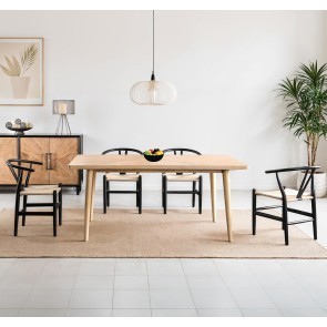 Lakeside Natural Dining Room Set w/ Assentoft Chairs