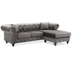 Nola Dark Gray Sofa Chaise
