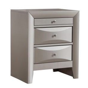 Marilla Silver Champagne Nightstand