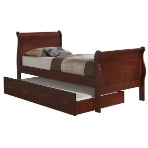 Louis Phillipe Cherry Trundle Youth Bed