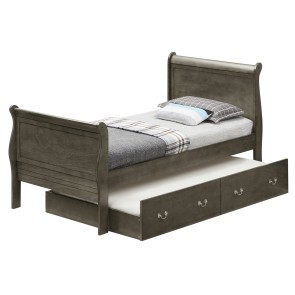Louis Phillipe Gray Trundle Youth Bed