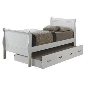 Louis Phillipe White Trundle Youth Bed