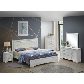 Lorana Silver Champagne Panel Bedroom Set