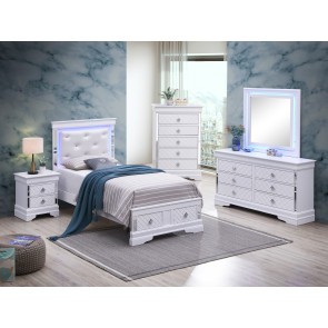 Verona Silver Champagne Youth Storage Bedroom Set