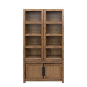Harbor Bourbon Oak Cabinet Bookcase Pier