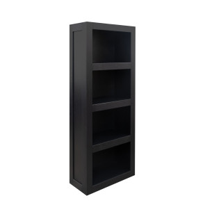 Harbor Black 60-inch Bookcase Pier