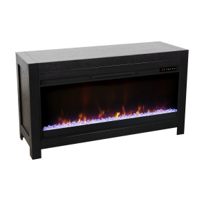 Harbor Black Fireplace Cabinet