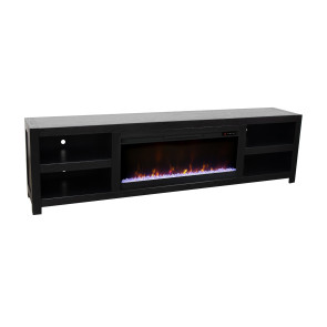 Harbor Black 95-inch Fireplace Console