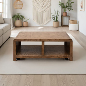 Haven Bourbon Oak Occasional Table Set