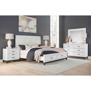 Hyde Park Storage Bedroom Set (White Paint)