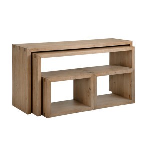 Lyndon Nesting Sofa Table w/ Stools