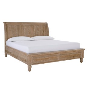 Cambridge Sleigh Bed (Modern Khaki)