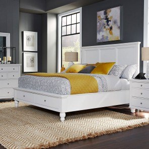 Cambridge Flat Panel Storage Bed (White)