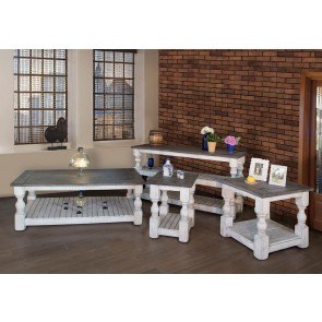 Stone Occasional Table Set (Off White/ Gray)