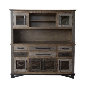Loft Brown Buffet w/ Hutch