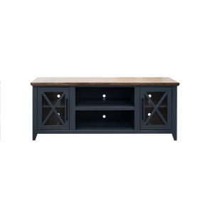 Ithaca Blue Denim and Bourbon 66-inch TV Console