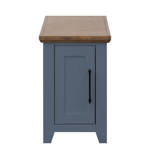 Ithaca Blue Denim and Bourbon Chairside Table