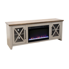 Ithaca Sandstone and Bourbon 66-inch Fireplace Console