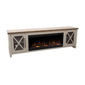 Ithaca Sandstone and Bourbon 83-inch Fireplace Console