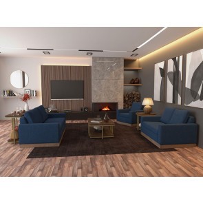 Georgia Living Room Set (Navy)
