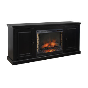 Kensington Black 72-inch Fireplace Console