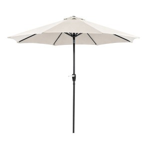 Soli Beige Outdoor Tilt Umbrella w/ Base
