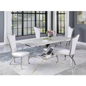 Coaster 4147 damen natural and white store dining table