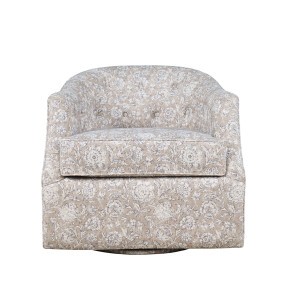 Lottie Sand Swivel Accent Chair
