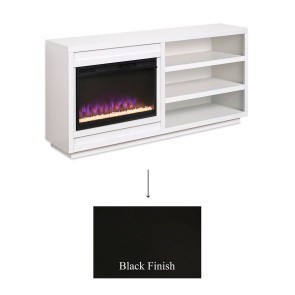 Perry 65 Inch Fireplace Console (Black)